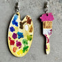 Wooden Painter's Earrings