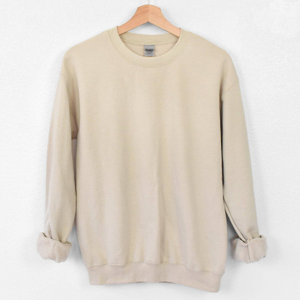 Crewneck Sweatshirt: Tan / Large