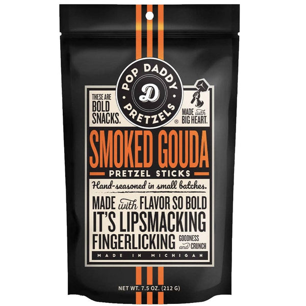 Pop Daddy Smoked Gouda Pretzel Sticks 7.5 OZ