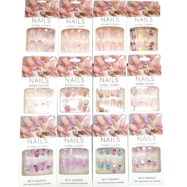 12pk Artist Touch Mix Design Press on Nail Tips