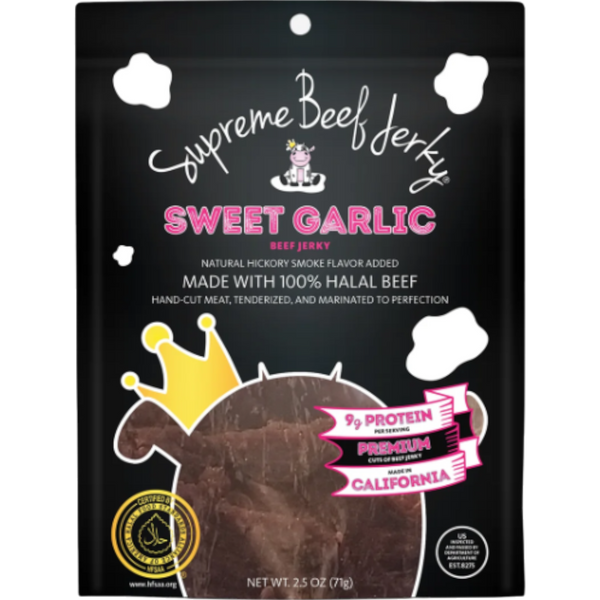 Supreme Sweet Garlic Beef Jerky 2.5 oz