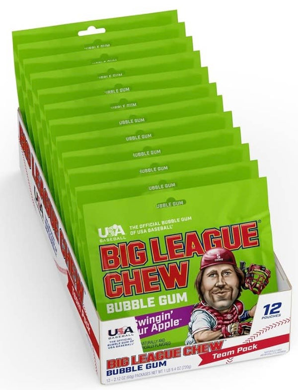 Nostalgic “Swinging Sour Apple 🍏 ” Big League Chew Est.1980