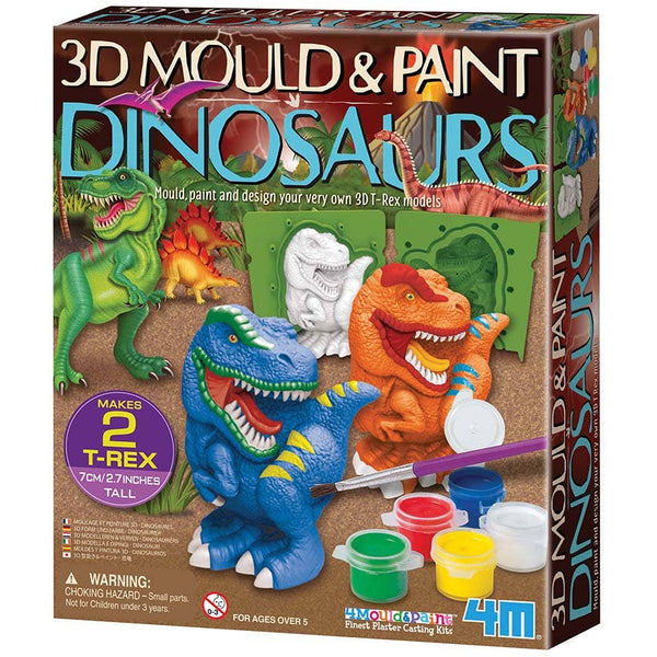 4M 3D Mould & Paint Dinosaurs-Arts & Crafts for Kids