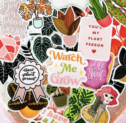 Assorted Plant Themed Stickers
