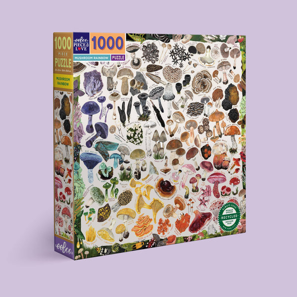 Mushroom Rainbow 1000 Piece Square Jigsaw Puzzle